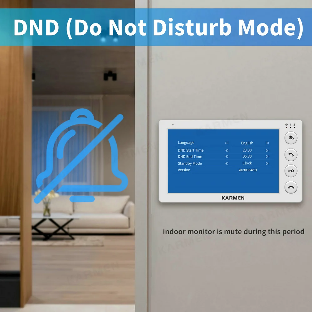 KARMEN Wired Video Door Phone Intercom System, Waterproof Metal Doorbell Night Vision, Unlock,Cold Resistant for Home Security