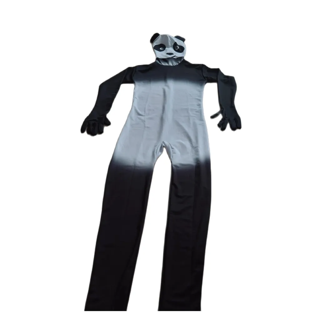 

Funny animal cute panda cosplay Catsuit Costume polyester spandex full Body Zentai suit stage costumes club party jumpsuit