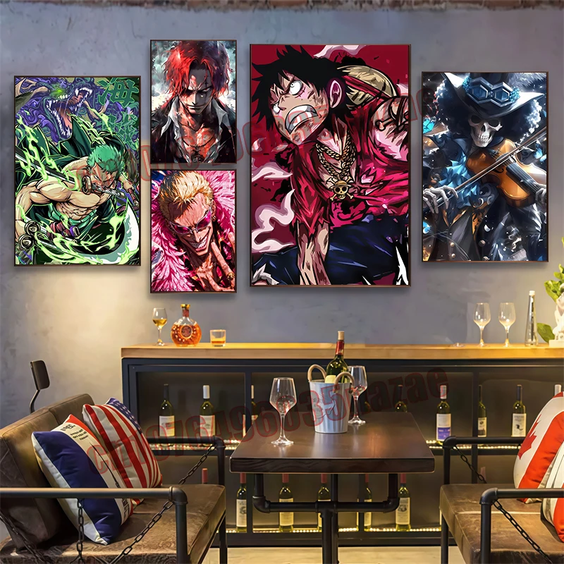

One Piece Luffy Japan Classic Anime Living Room Modular Painting Comics Pictures Hd Print Art Prints Children Gifts Poster Home
