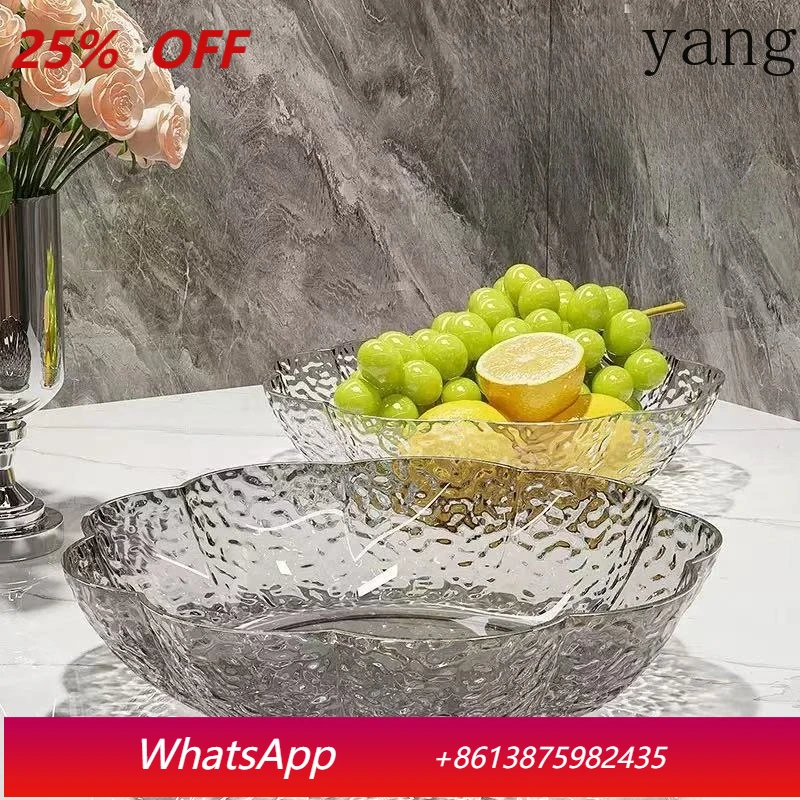 

LTT PET Material Fruit Plate Snack Plate Chinese Style Home Dining Kitchen Flower Shaped Fruit Plate