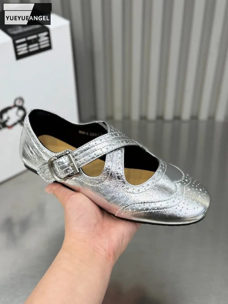 

French Style Women Summer Solid Color Comfortable Mary Jane Shoes Fashion Ladies Flats Cross Buckle Shallow Shoes Sweet Footwear