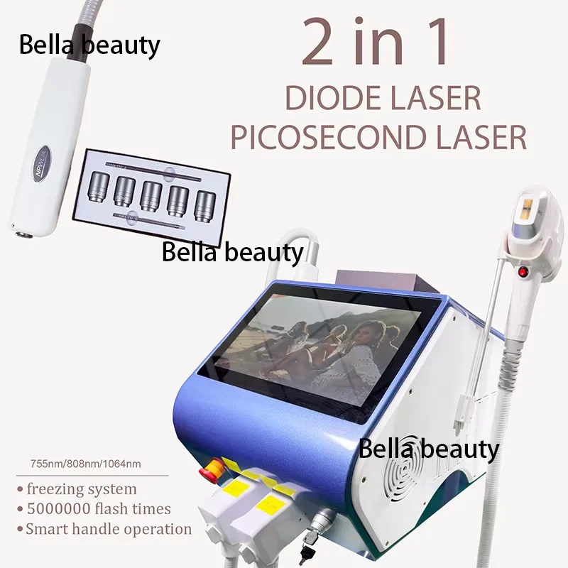 

Лазерная эпиляция с титановым охлаждающим диодом 755/808/1064NM 3 Вт, безболезненная постоянная точка замерзания, депиляция для использования в салоне