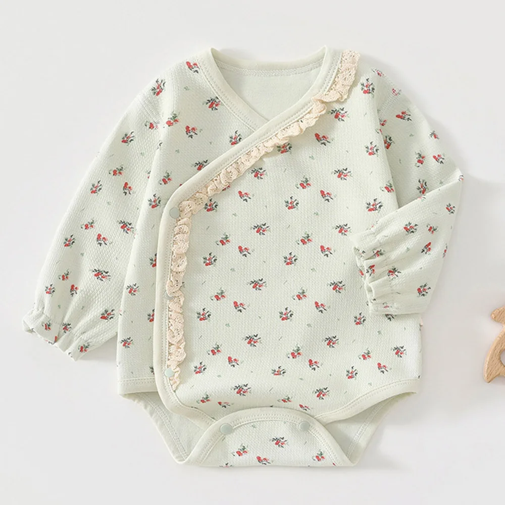 My First Christmas Baby Girl Bodysuits Long Sleeve Cotton Floral Fall Winter Baby Onesies Princess Newborn Infant Clothing view 3