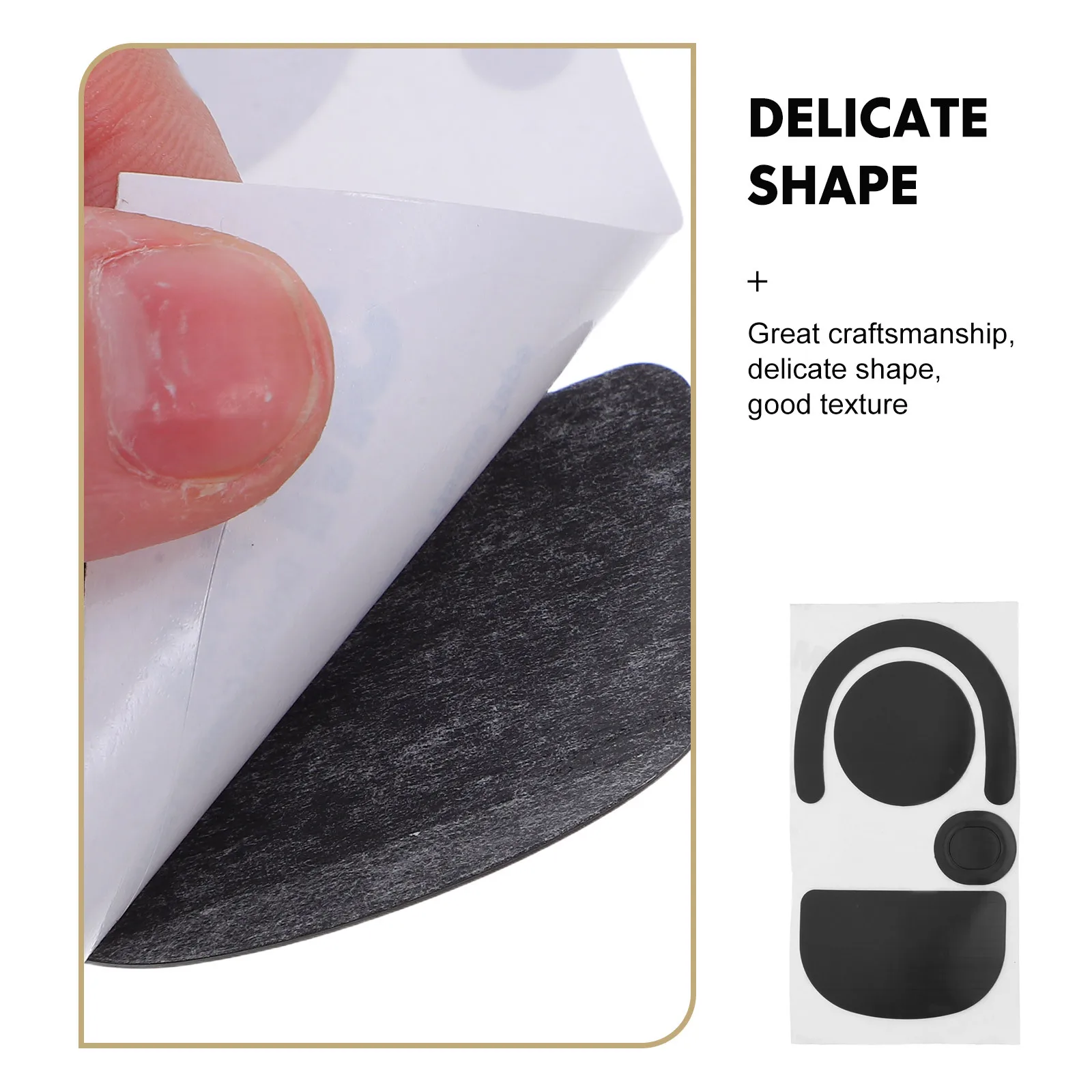 5 Sheets Mouse Feet Skates Pads for 3Rd - Self-Adhesive Replacement Glide Stickers Smooth Non-Slip Gaming Accessory