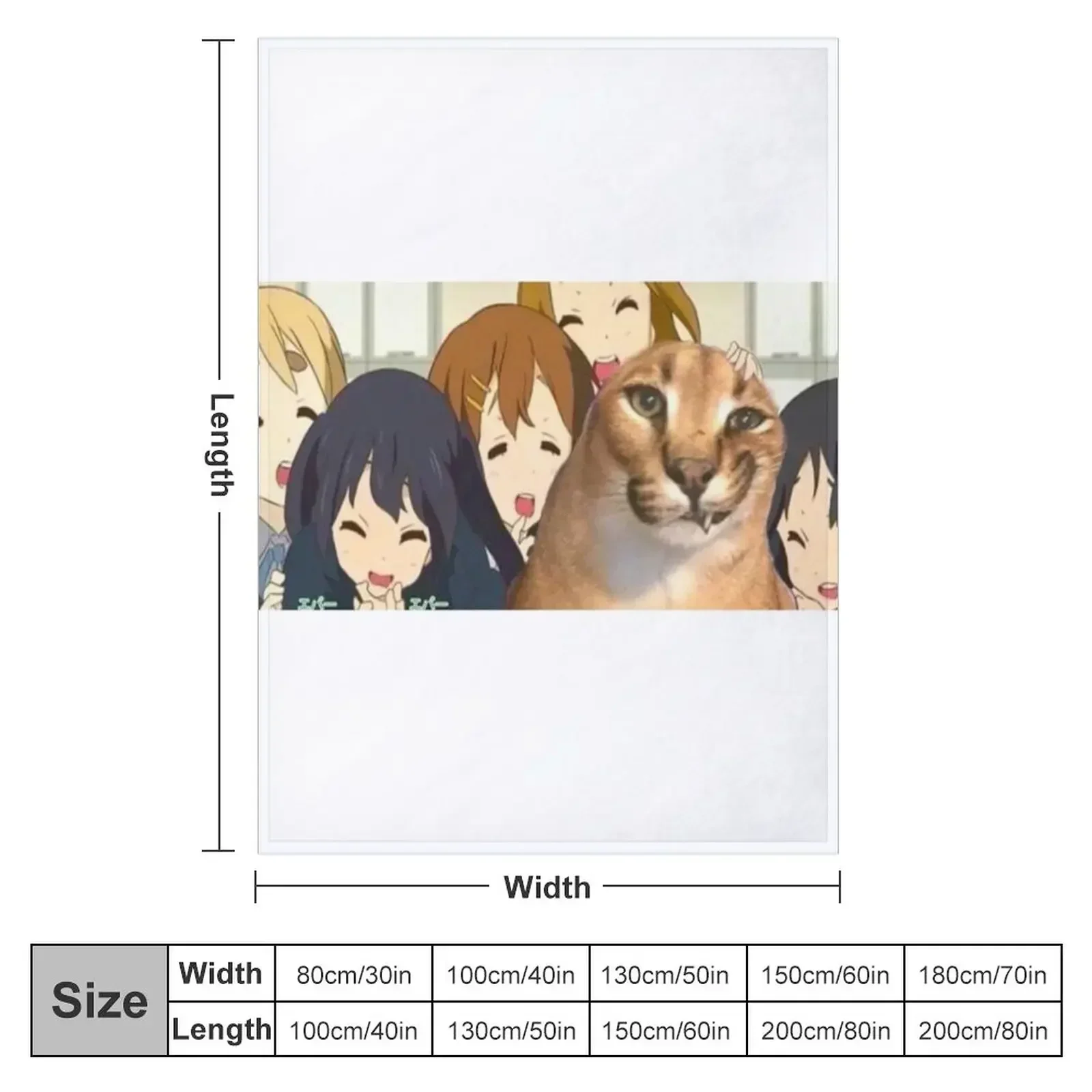 big floppa and anime girls Throw Blanket Single anime Travel Summer Beddings Blankets