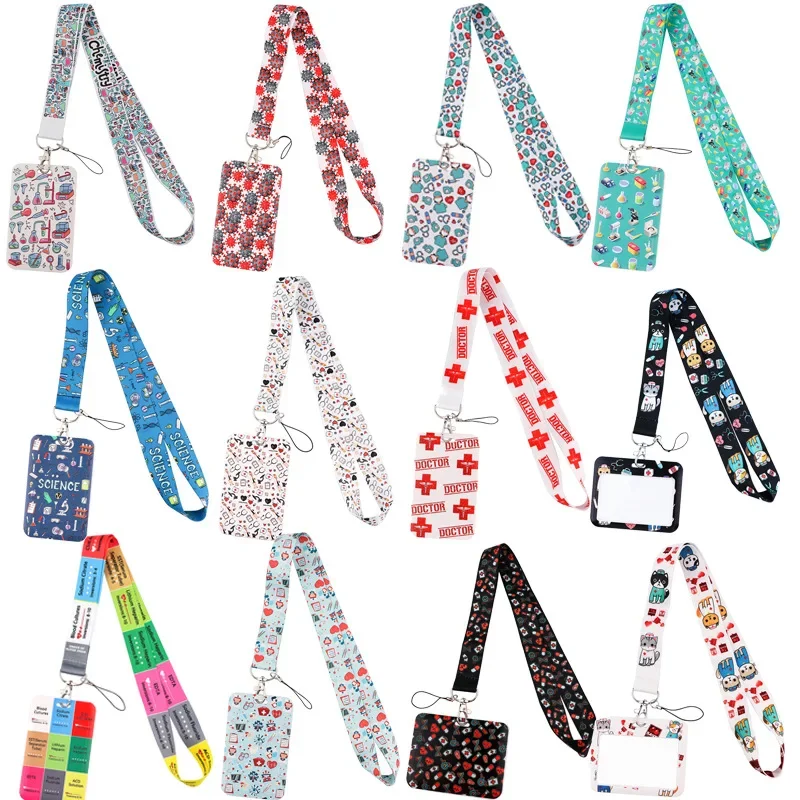 

Doctor Nurse Lanyard Neck Straps ID Card Badge Holder Pendant Keyring Charm Phone Keychain Card Cover Case Bag