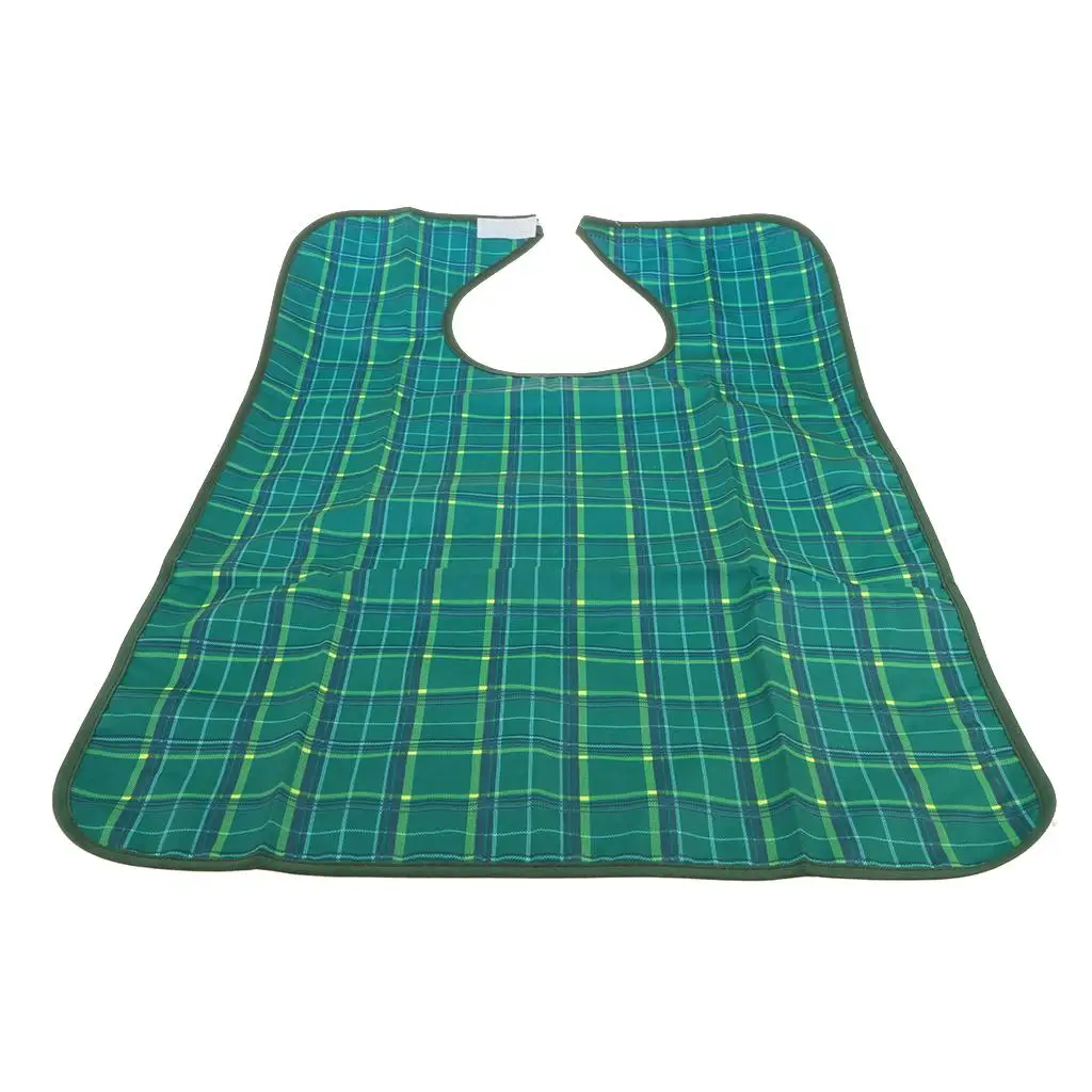 Large Adult Elderly Mealtime Bib Cloth Protector Disability Aid Apron-