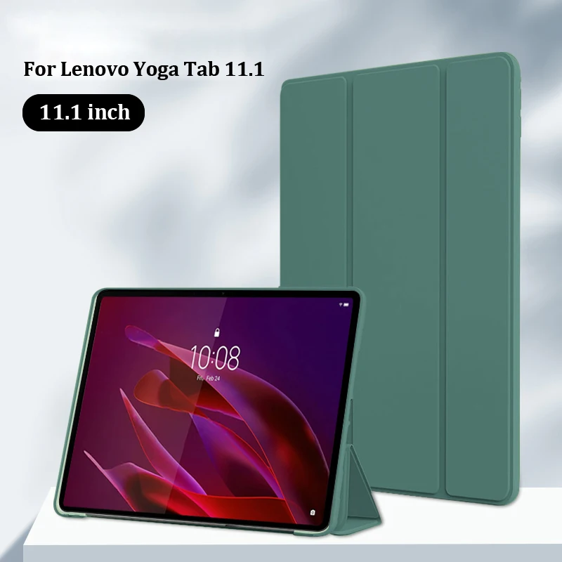 

For Lenovo Yoga Tab 11.1 Case TB710FU Trifold PU Leaher Soft TPU Back Stand Tablet Shell For Yoga Tab 11.1 inch Case Funda