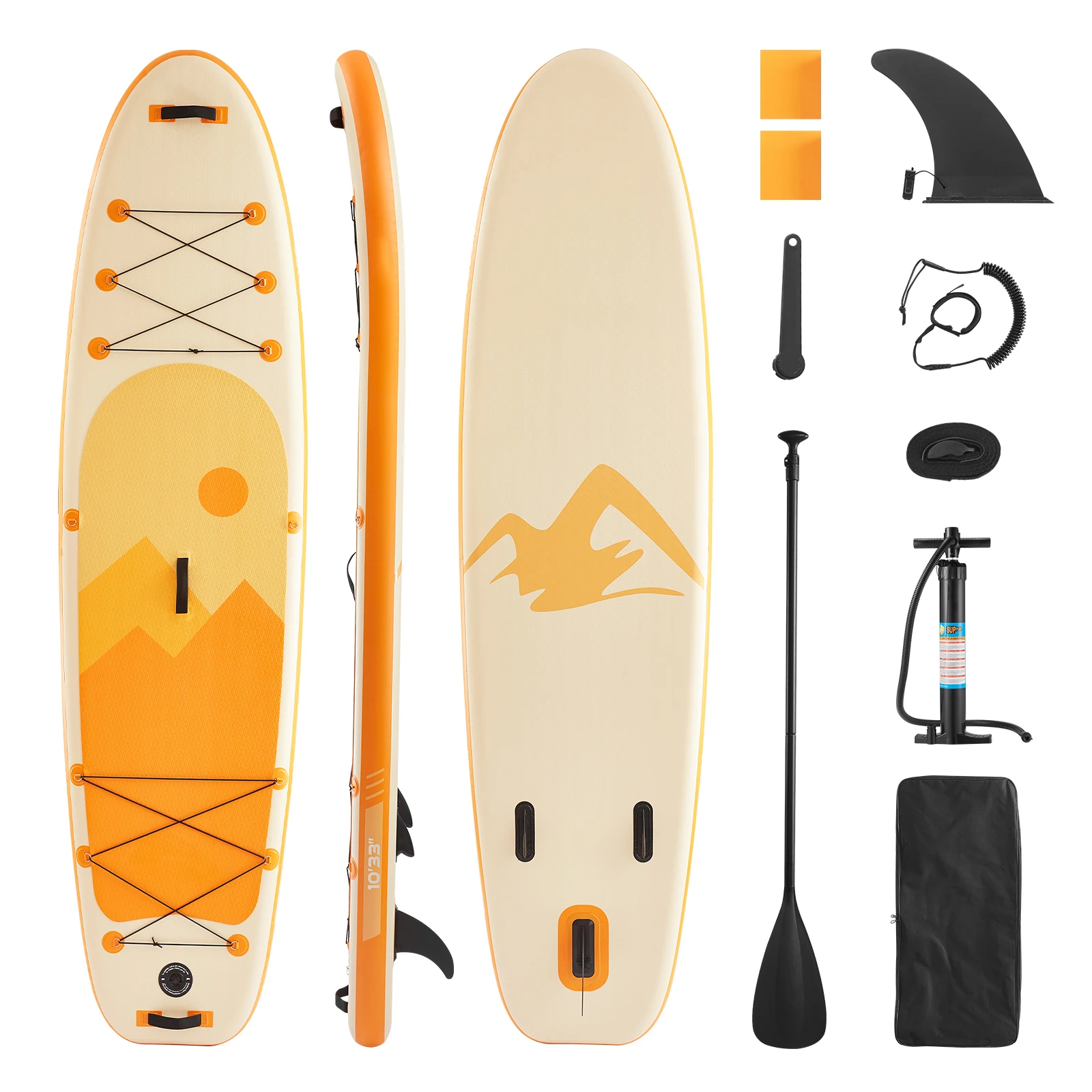 SucceBuy Planche à pagaie gonflable ultra-légère SUP avec accessoires pour jeunes et adultes