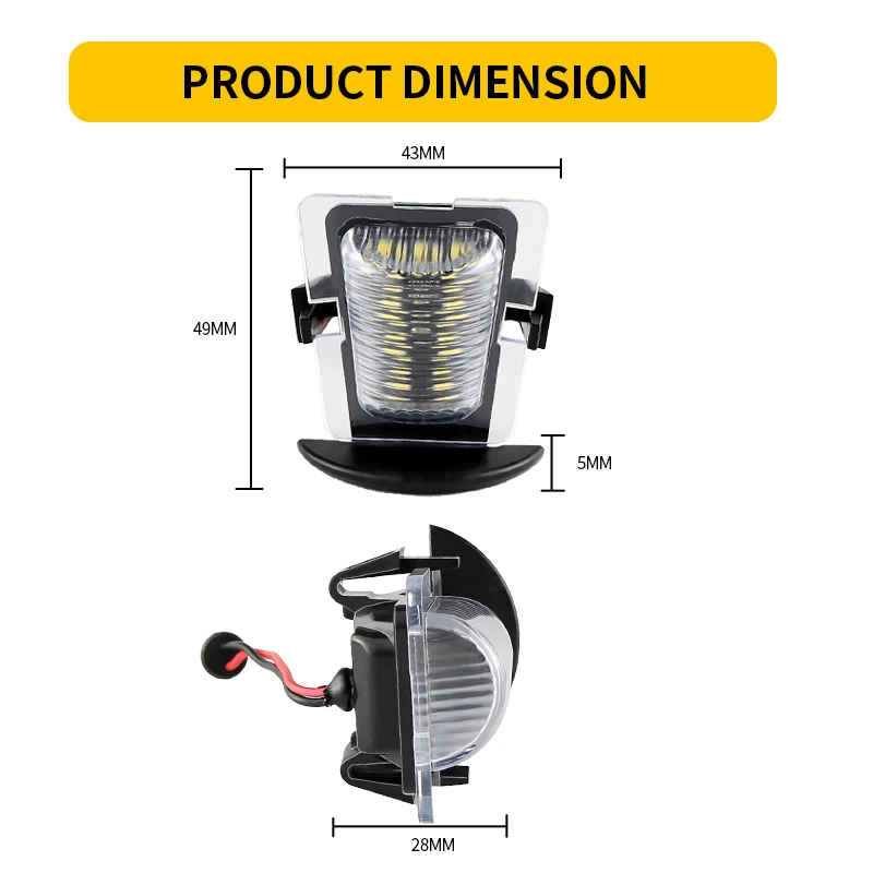 

2 шт. светодиодные фонари номерного знака Canbus для Jeep Trangler 2007-2018 OEM # 68064721AA Яркие лампы для номерных знаков Автомобильные аксессуары