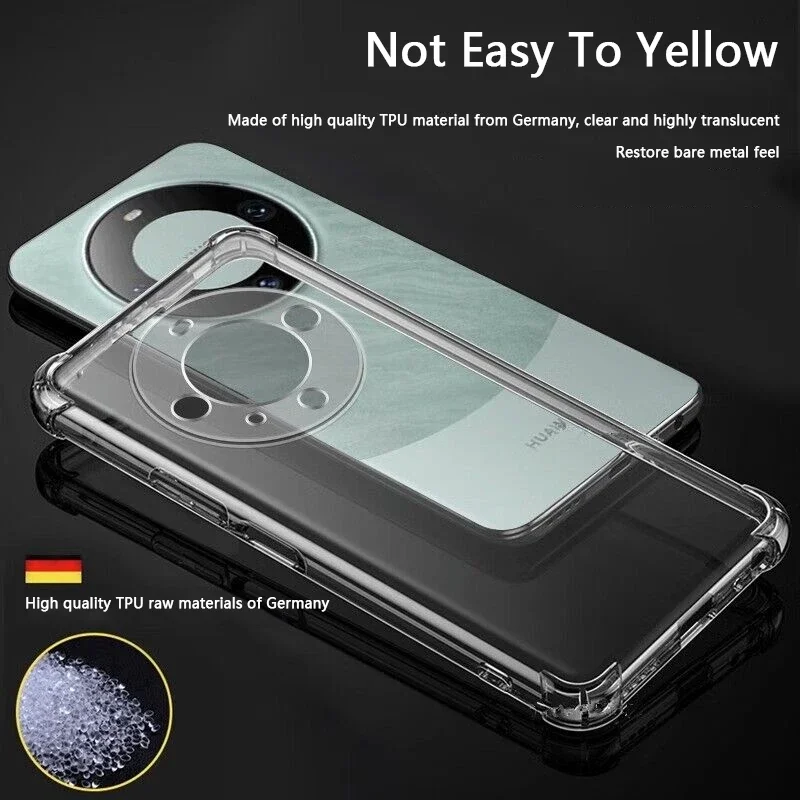 2pcs For Huawei Mate 70 60 Pro Plus RS Ultimate Slim Soft TPU Transparent Silicone Shockproof Back Cover Case