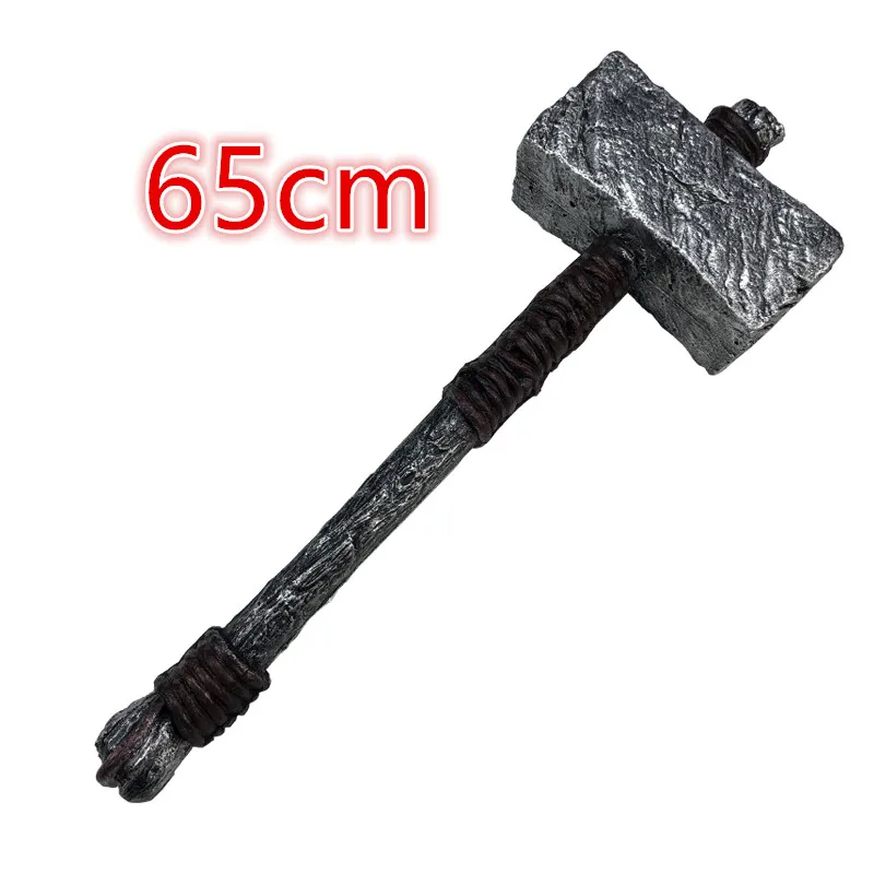 Martillo de lucha para Cosplay, martillo de sacrificio de la bestia de guerra, juego de utilería de película Cos 1:1, martillo de tribu primitiva, modelo de arma de seguridad de PU de 63cm