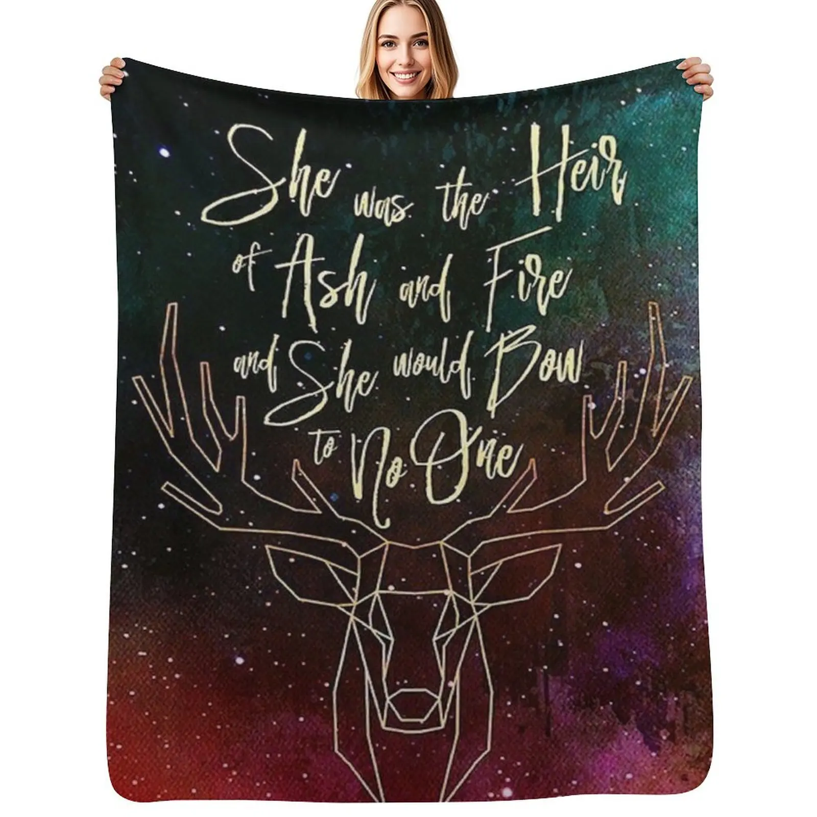 

Throne of Glass Quotes Throw Blanket Soft Big Baby Furry Hair Blankets