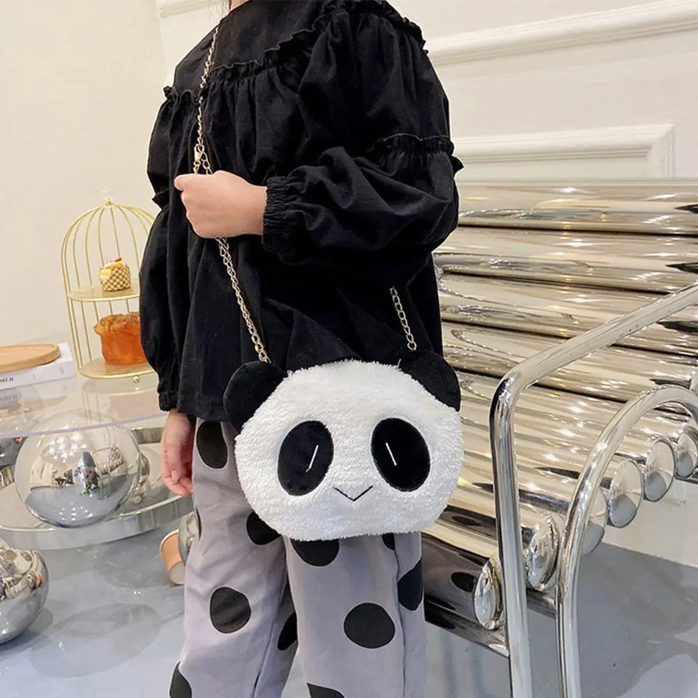 Tas selempang imut musim dingin, tas kurir, tas penyimpanan kartun Panda, tas tangan imut gaya Korea