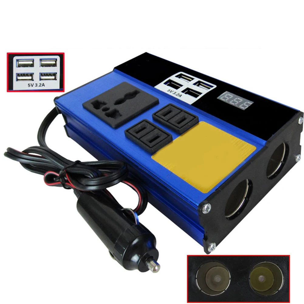 200W Car Power Inverter 12V/24V TO DC220V ABS 147*80*32mm Fast Charging Car USB Charging Socket Auto Charger Converter Adapter