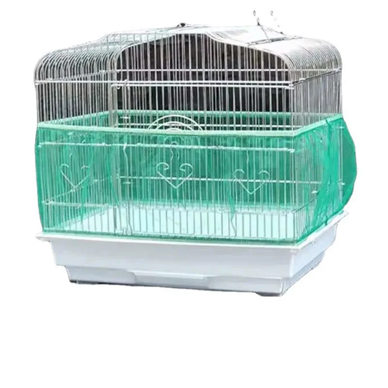 Receptor Seed Guard Nylon Mesh Bird Parrot Cover XS-3XL Soft Easy Cleaning Nylon Fabric Mesh Bird Cage Cover Seed Catcher Guard