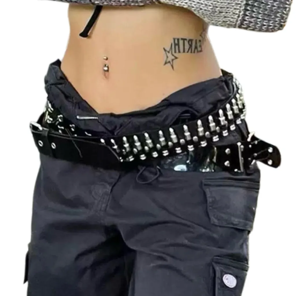 Hot Selling Punk Rivet Belts for Men Women, European American Style Studded Waist Belt, Fashion Versatile Jeans Belt for Casual Party Cosplay Gifts image 6