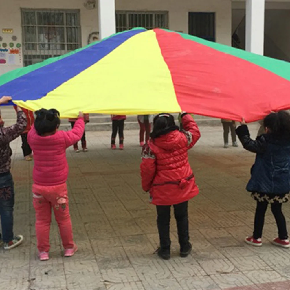 

Colorful Umbrella Parachute Toys Kids Equipment Game Building Sensory Training Motor Skills Coordination