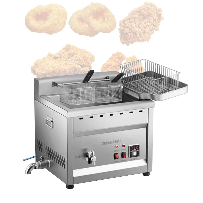 Oil Frying Pan Desktop Commercial Fried Bean Curd Soaked Fried Dough Twists Fish Food Fryer Oil Water Separation Electric Frying