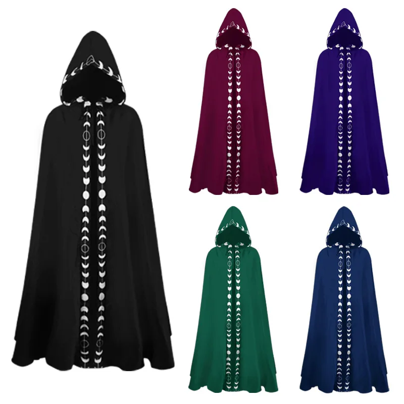 

Adult Kids Halloween Velvet Cloak Cape Hooded Medieval Costume Witch Wicca Vampire Elf Purim Carnival Party