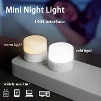 Mini USB Night Light 1-10Pcs LED Warm White Eye Protection Reading Light USB Plug Computer Mobile Power Charging LED Night Lamp