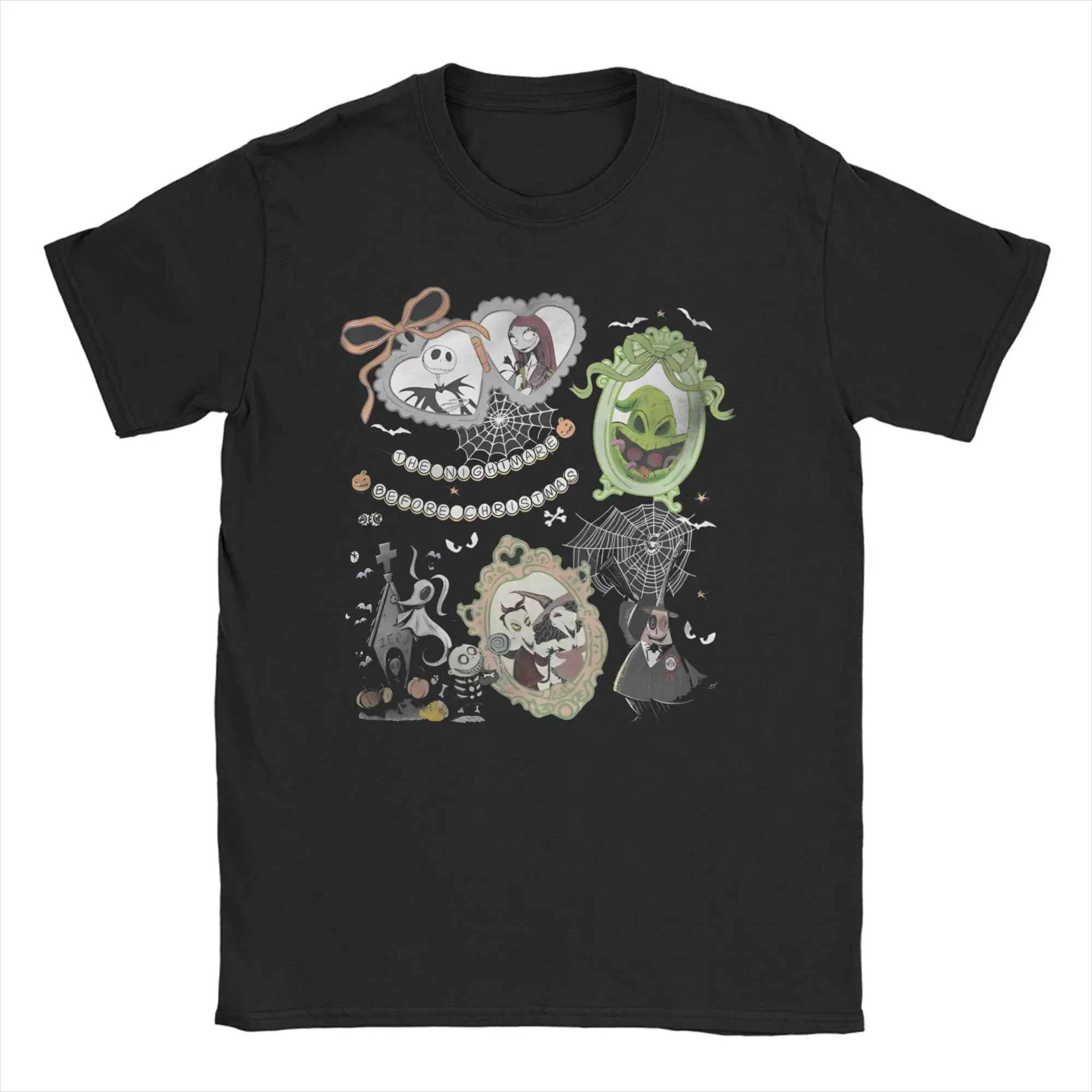 

Футболка «Кошмар перед Рождеством» на Хэллоуин для мужчин и женщин, футболки с графическим принтом, хлопковая одежда