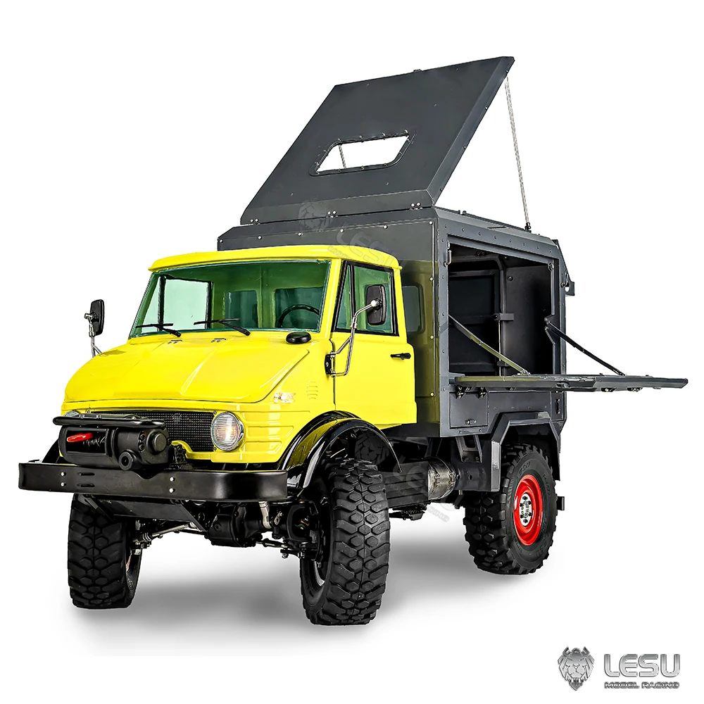 LESU 1/10 RC Metal Crawler Rear Bucket U406 with Light Sound Set Recreational Vehicle Painted Assembled Off Road Model Toy Gift