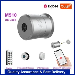 Wehere M510 TUYA Smart Lock Fingerprint Electronic Lock Deadbolt US Locks Smart Home Remote Control Wifi  Wireless Lock Network