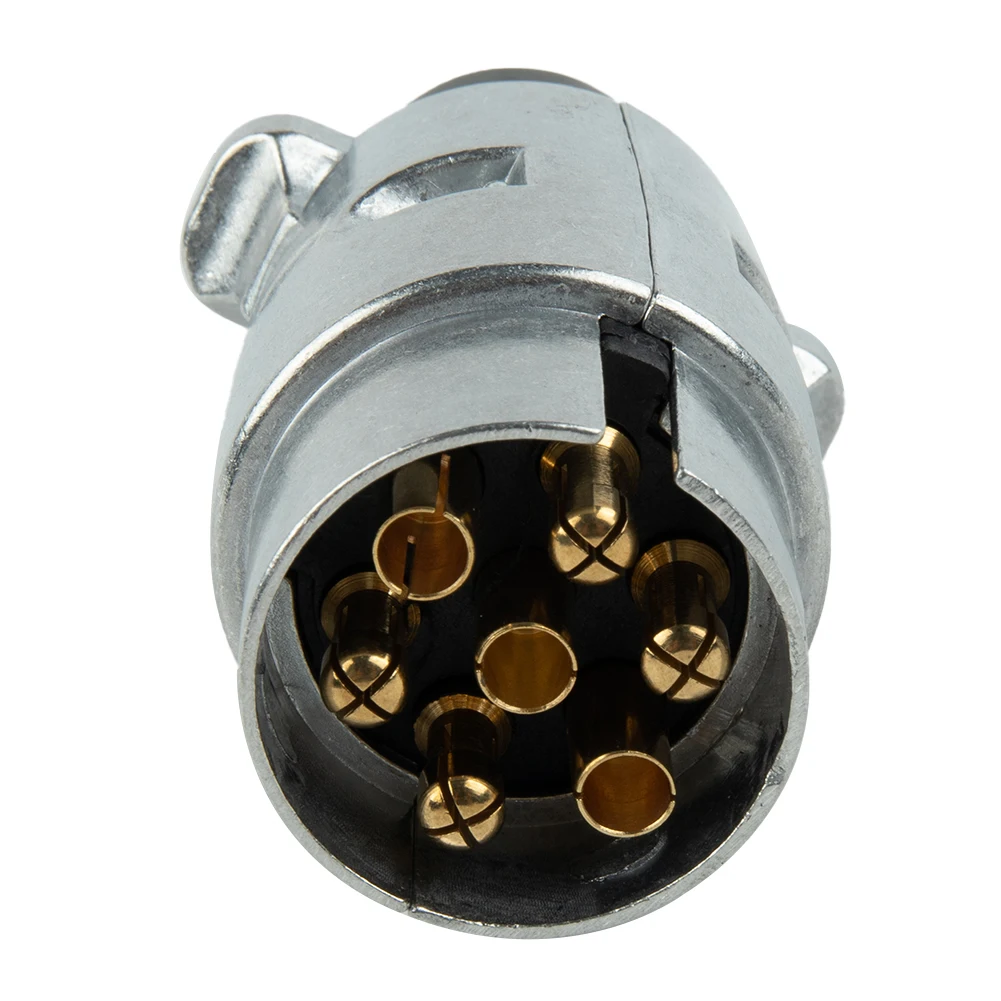 Brand New 12V 7 Pin Adapter Electric Trailer 7 Pin Connector Aluminium For Trailers RVs 12V 1Pc 7-Pin Operating