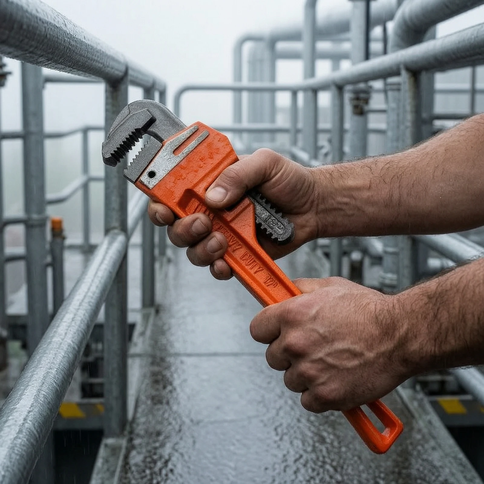 

Heavy-Duty Pipe Wrench Long-Lasting Ductile Iron Pipe Wrench Sturdy Anti-Slip for Plumbers, Plumbing, Mechanical Repair
