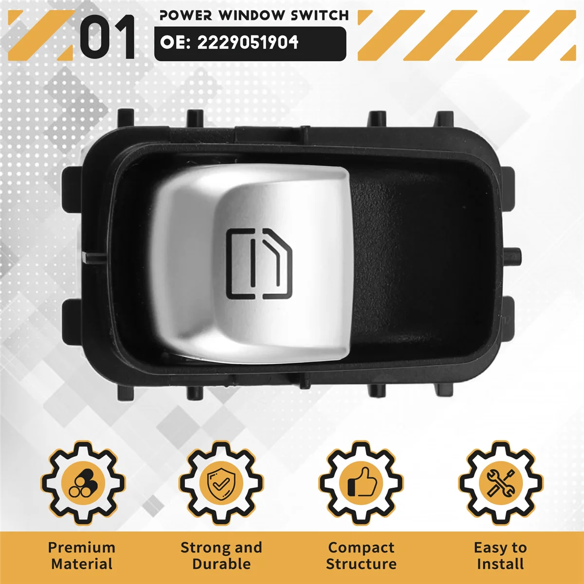 

A50R_Power Window Switch for Mercedes-Benz E-Class S-Class W213 W217,Black