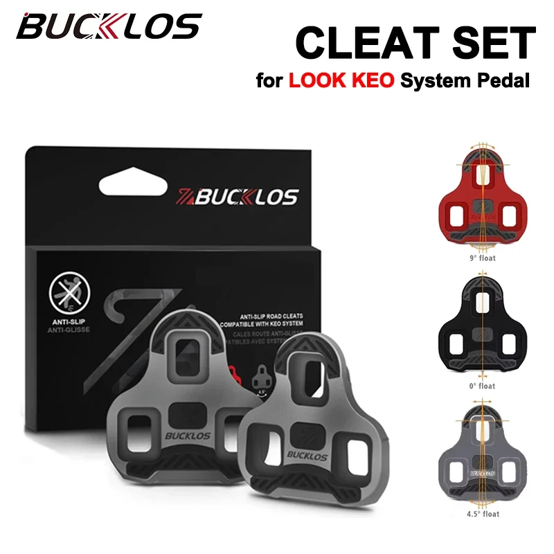 BUCKLOS Bike Cleats for LOOK KEO Road Bicycle Self-locking Pedal Cleat Anti Slip Cycling Shoes Cleats for KEO Bike Accessories