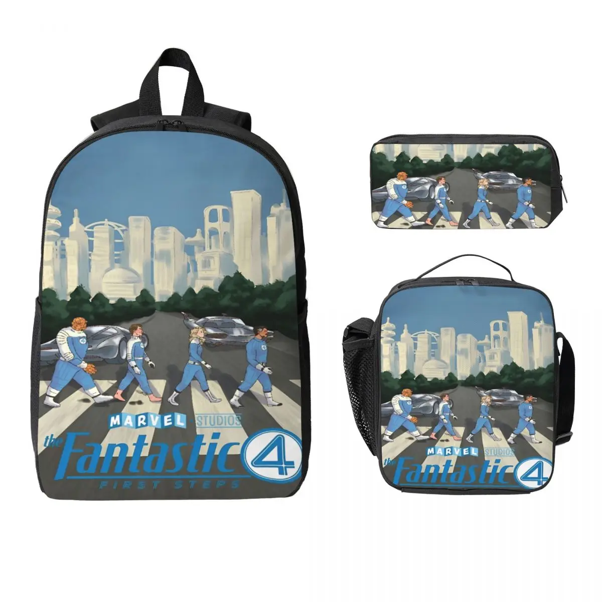 

The Fantastic Four: First Steps 2025 Movie School bags Set for Girls Boys Pencil Boxes Backpack Sets with Lunch Box For School