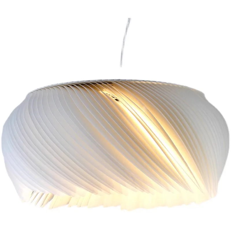 

Nordic simple pleated chandelier designer creative living room bedroom art study parchment decorative hanging lamp