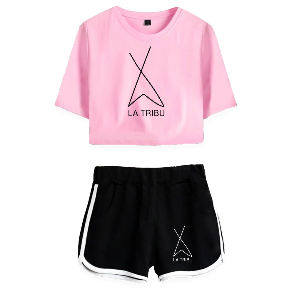 

2024 NEW Camilo Echeverry Print T-shirts shorts Pants Dew navel Sport Short Sleeve Suits Beautiful Girls Sexy Two Pieces sets