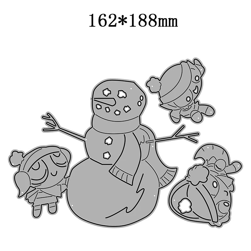 2022 New Naughty Girls Make A Snowman Metal Cutting Dies for Scrapbooking Paper Craft and Card Making Embossing Decor No Stamps