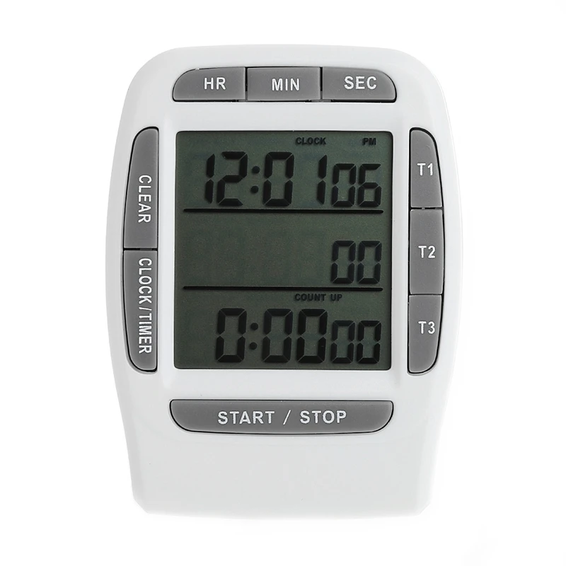 Digital LCD Multi-Channel Timer CountDown Laboratory 3 Channel Timers 99 Hours Dropship