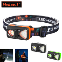 Heinast Mini Portable Sensor COB LED Headlamp, USB Charging, Built-in Battery LED Headlamp for Camping, Fishing, and Exploration