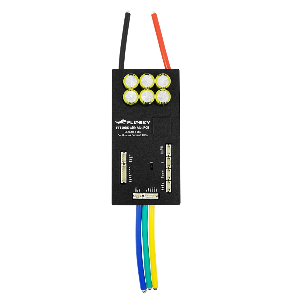 Flipsky FT110KS High Voltage 110V 300A Alu. PCB Electric Skateboard Speed Controller 8 AWG Wires Regenerative for