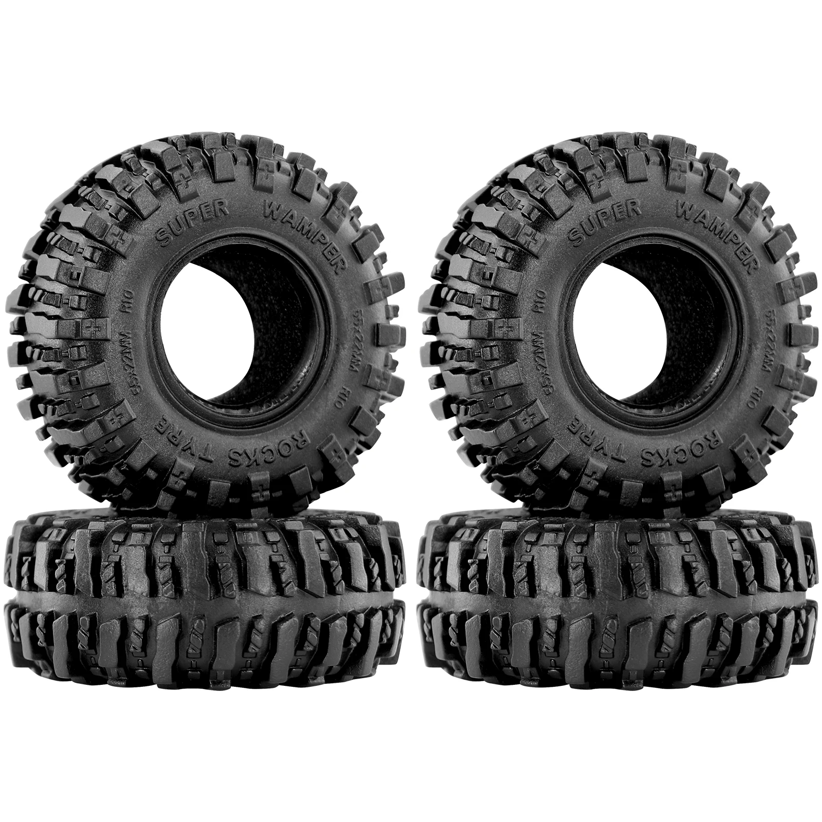 OGRC 1.0'' Crawler Tires 55*22mm for 1/18 TRX4M 1/24 RC Crawler Car Axial SCX24 FMS FCX24 AX24 Upgrade Parts