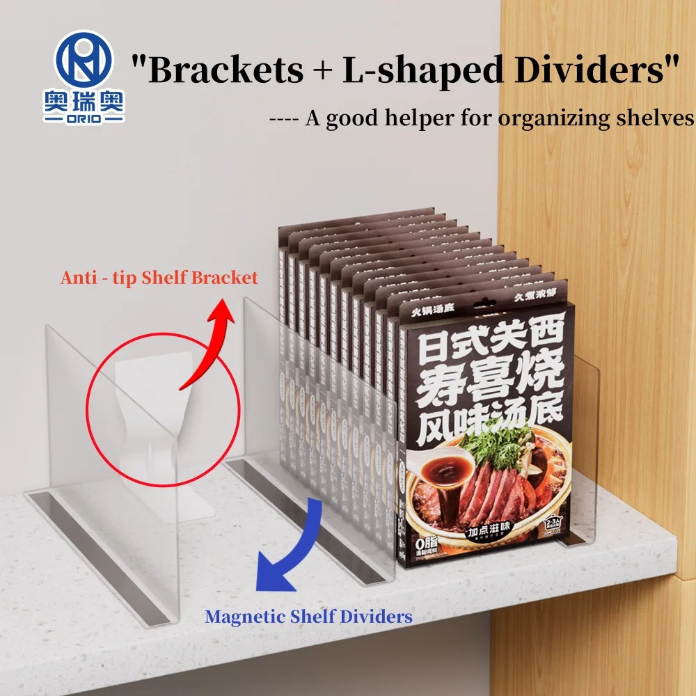 Magnetische plankverdeler voor supermarkt Snack Drankjes Display Transparant Clear Closet Storage Separator Keuken Kantoor Partitie