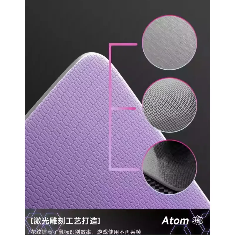 Mouse Pad de vidro fotovoltaico ATOM: superfície temperada rígida personalizada para FPS E-Sports