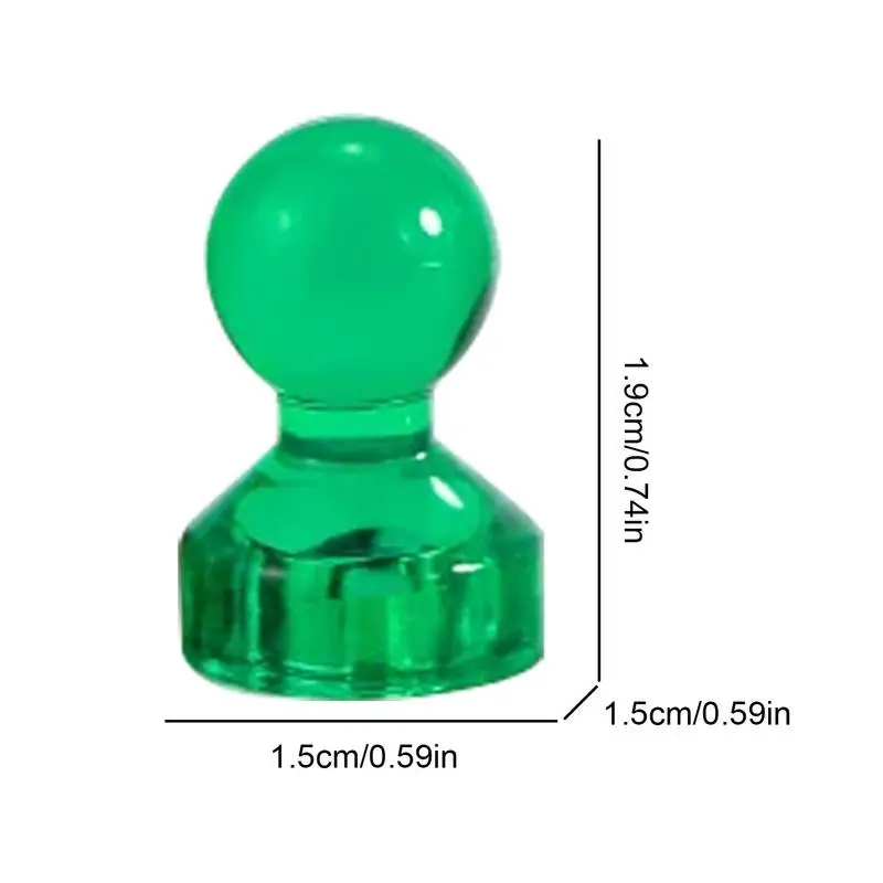 Colorido forte ímã Push Pins, Fun Pushpins magnéticos, geladeira ímã, decorativo, sala de aula, 10pcs