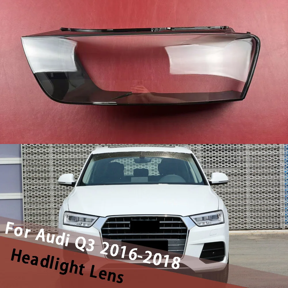 

For Audi Q3 2016 2017 2018 Front Headlamps Cover Transparent Lens Housing Headlight Shell Plexiglass Replace Original Lampshade