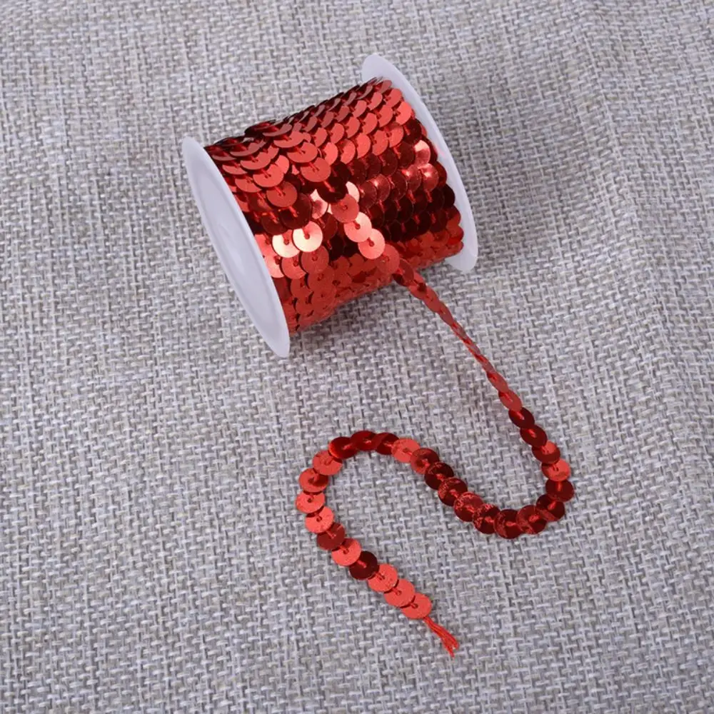 

Colorful 5M Sequins Trims Shiny Loose Decorative Lace 6mm Round Garment Ornament Crafts Cloth Accessory/Bags/Garment