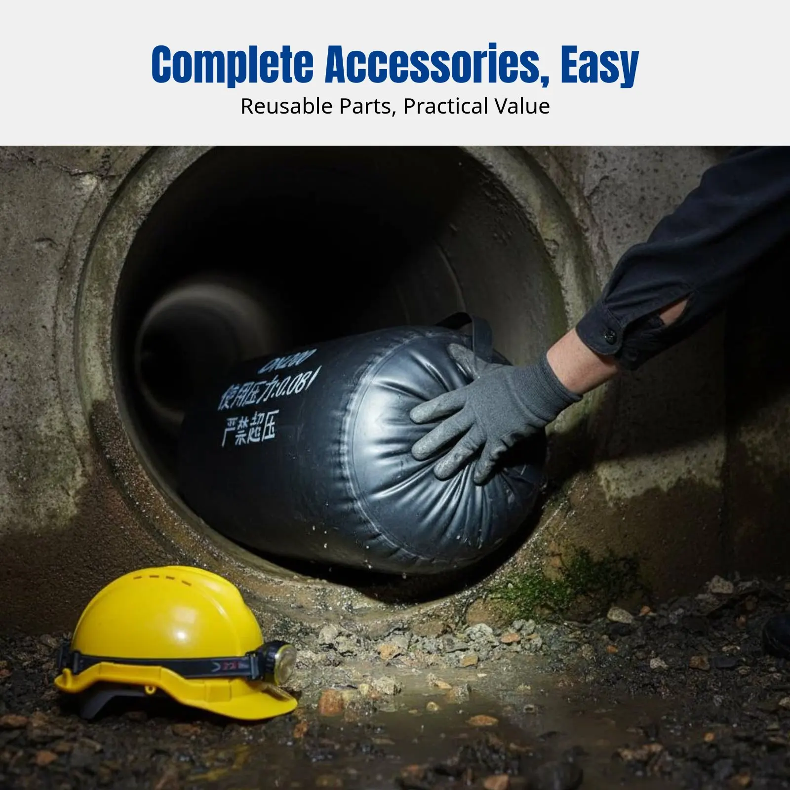

Leak Test Ball for Sealing, Rubber Inflatable Water Blocking Plug, High Durability, Easy to Use