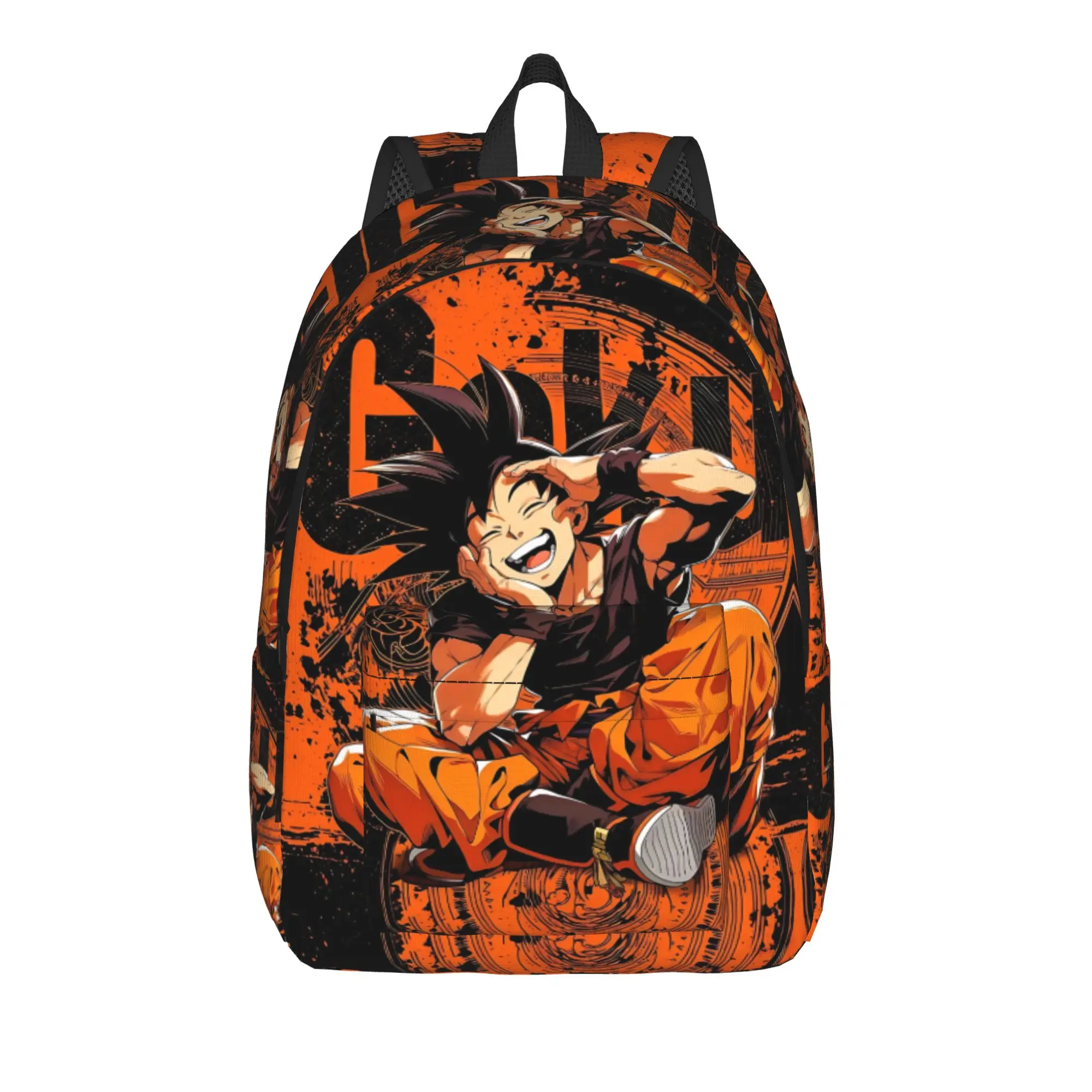 Fashion Dragon Ball Super Saiyan Goku Backpack  Mochilas Snack Storage Campus Zipper Closure Rucksack