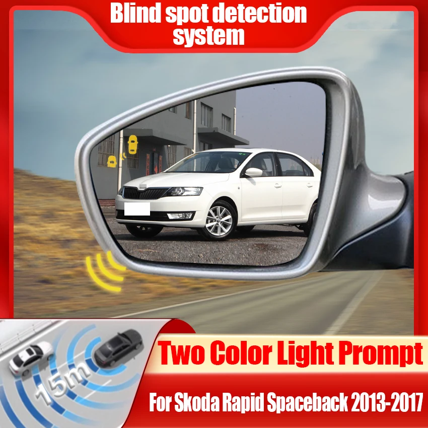Car Blind Spot Detection System BSD BSA BSM Car Radar Sensors Change Lane Aided Parking For Skoda Rapid Spaceback 2013-2017