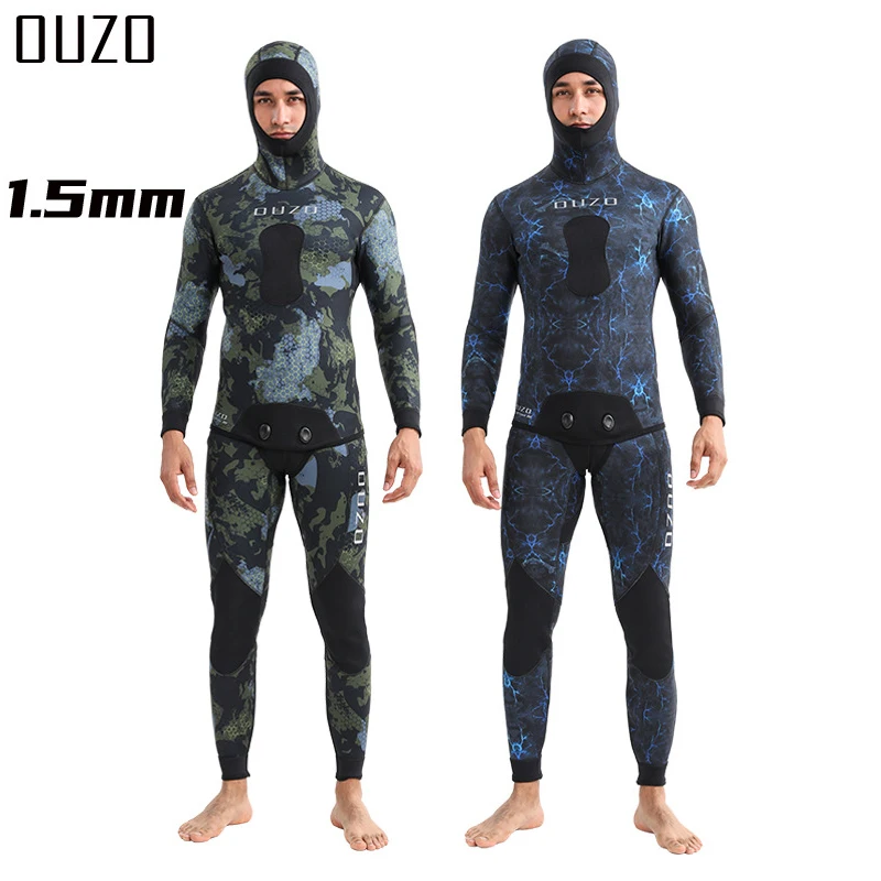 

1.5mm Marine Diving Fishing And Hunting Suit Coldproof And Warm Split Camouflage Fish Hunting Suit Freediving Clothing Equipment