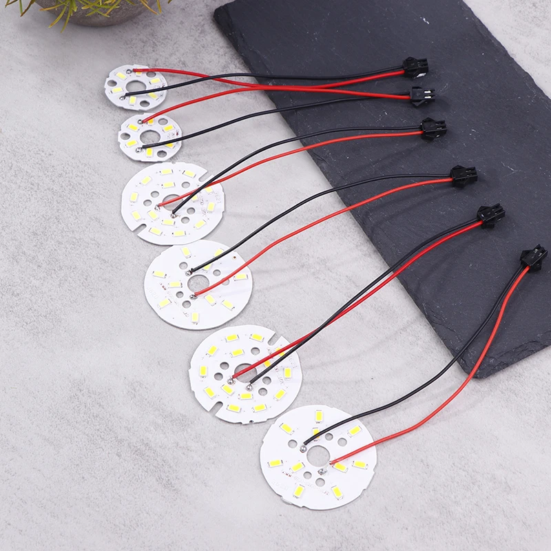 แหล่งกำเนิดแสง LED 1ชิ้นแผงไฟกลม3W 5W 7W SMD5730 DIY หลอดไฟ LED ไฟติดเพดานดัดแปลงแผงไฟอุปกรณ์เสริม